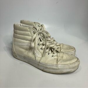 Vans‎ all white canvas hightop sneakers unisex sizing